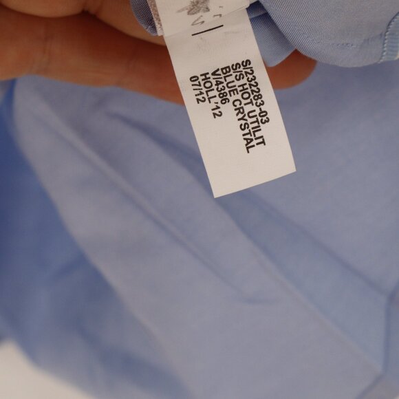 NWT Banana Republic Shirt Mens Large Short Sleeve Hot Utility Button Up Pockets - Picture 8 of 15